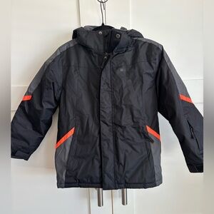 Mountain Warehouse Snow Kids Black and Orange Winter Coat